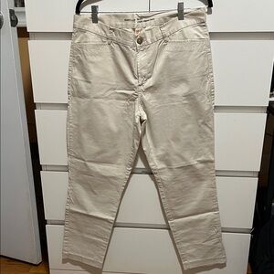 Gap Beige Straight-Leg Pants with Pockets Mid Rise